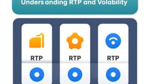 Схематичная иллюстрация механизмов работы слотов с символами RTP и волатильности для E-Subtitles Casino